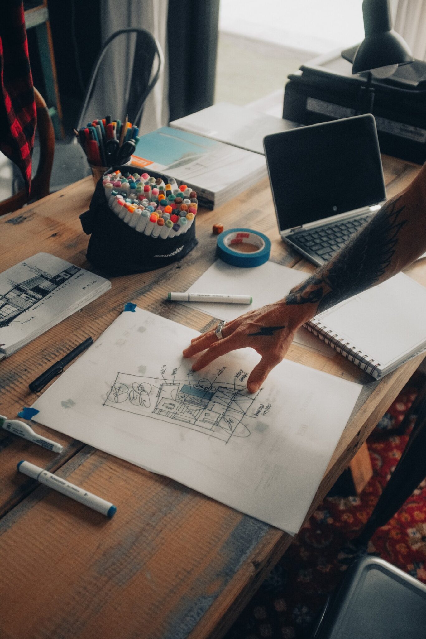 Person Working At A Desk