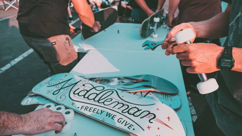 People Making Skateboards